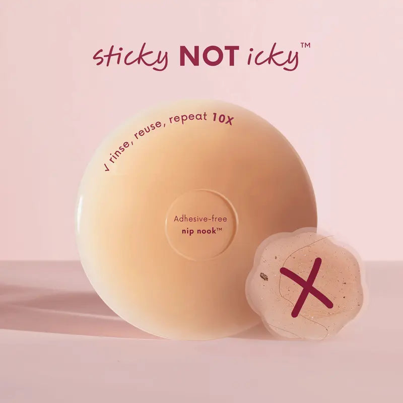 💕Sticky Silicone Nipple Covers – No-Glue Adhesive, Seamless, Skin-Safe & Reusable
