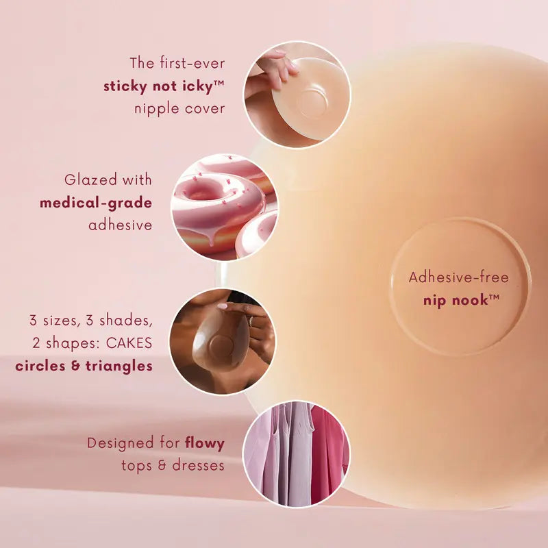 💕Sticky Silicone Nipple Covers – No-Glue Adhesive, Seamless, Skin-Safe & Reusable