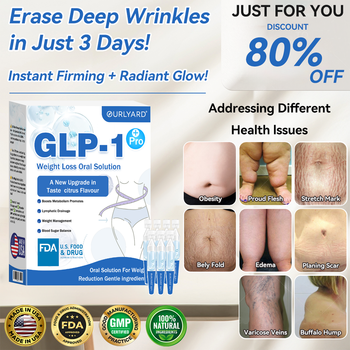 🎁Ourlyard® GLP-1 Pro Weight Loss Oral Solution – Visible results in 7 days, no side effects, suitable for all age groups 🌹🌹